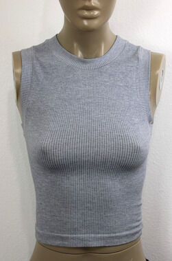 Athleta Renew Seamless Muscle Tank Top Heather Grey Size XXS